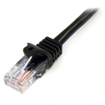 StarTech.com Cable de 2m Negro de Red Fast Ethernet Cat5e RJ45 sin Enganche - Cable Patch Snagless,  45PAT2MBK
