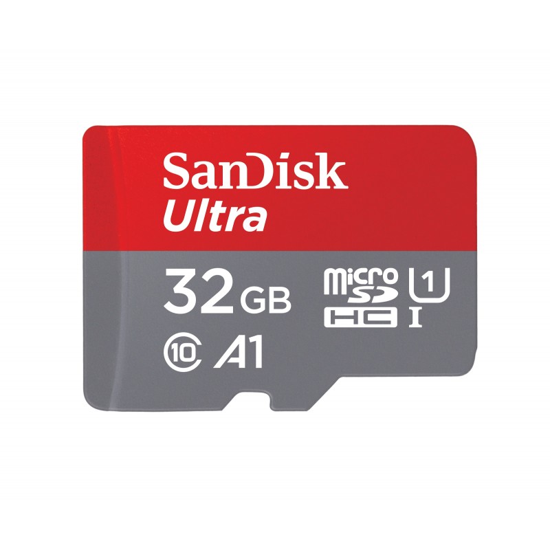 SanDisk 32GB Ultra A1 microSDHC 32GB MicroSDHC Clase 10 Gris, Rojo SDSQUAR-032G-GN6MA