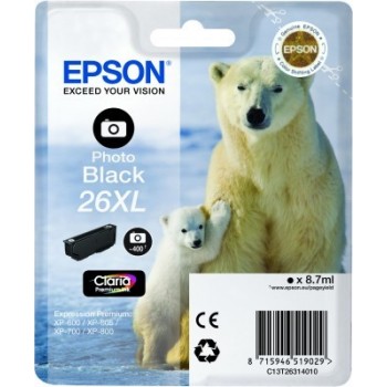 Cartucho Epson 26XL negro foto C13T26314010