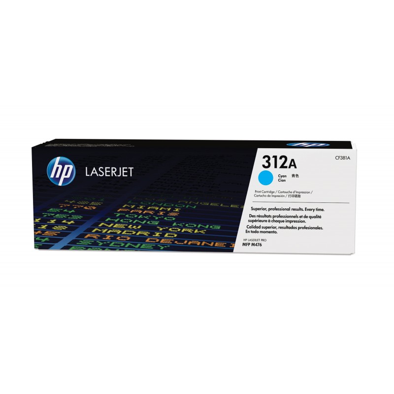 Cartucho de toner original LaserJet HP 312A cian CF381A