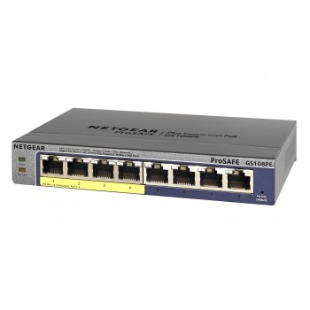 Netgear GS108PE 8 puertos RJ-45 Negro GS108PE-300EUS