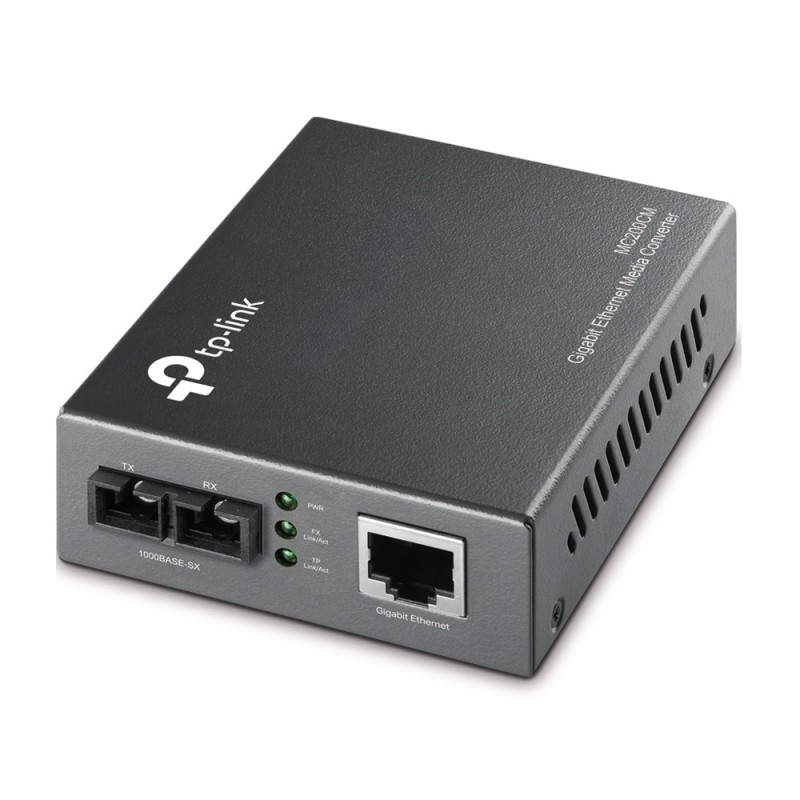 TP-LINK MC200CM - Conversor de soportes de fibra - 1000Base-SX, 1000Base-T - RJ-45   modo múltiple S