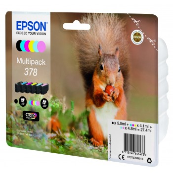 Epson Multipack 6-colours 378 Claria Photo HD Ink C13T37884020