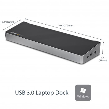 StarTech.com Replicador de Puertos USB 3.0 para dos Ordenadores Portátiles USB3DDOCKFT