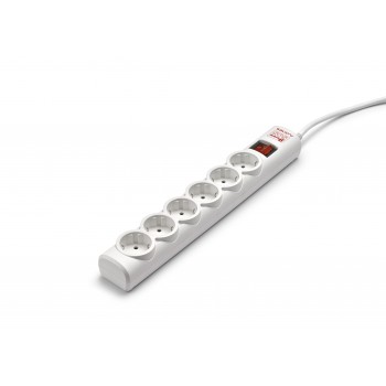 Salicru SPS Safe 5+ Protectores eléctricos activos, 306 J, 5 salidas AC, Tipo F, 10 A, 1,5 m, Blanco