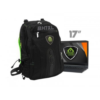 KEEP OUT GAMING BACKPACK BLACK-GREEN XL 17" BK7GXL