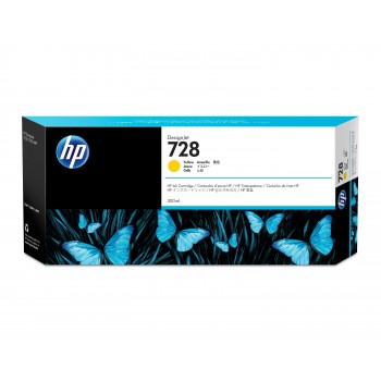 HP Cartucho de tinta DesignJet 728 amarillo de 300 ml, HP, Amarillo, DesignJet T830, DesignJet T730, F9K15A