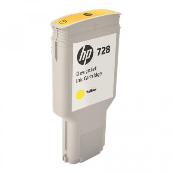 HP Cartucho de tinta DesignJet 728 amarillo de 300 ml, HP, Amarillo, DesignJet T830, DesignJet T730, F9K15A