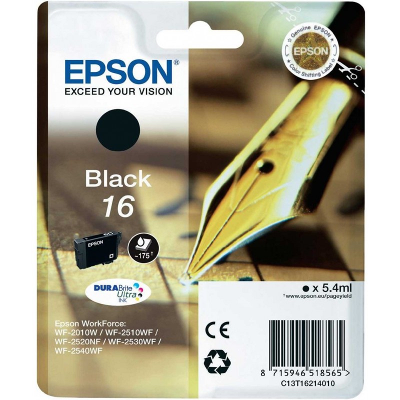 Epson Cartucho Epson 16 negro Negro C13T16214010