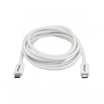 StarTech.com Cable de 2m Thunderbolt 3 Blanco - Cable Compatible con USB-C y DisplayPort - USB Tipo  TBLT3MM2MW