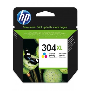 Cartucho de tinta original HP 304XL de alta capacidad Tri-color N9K07AE