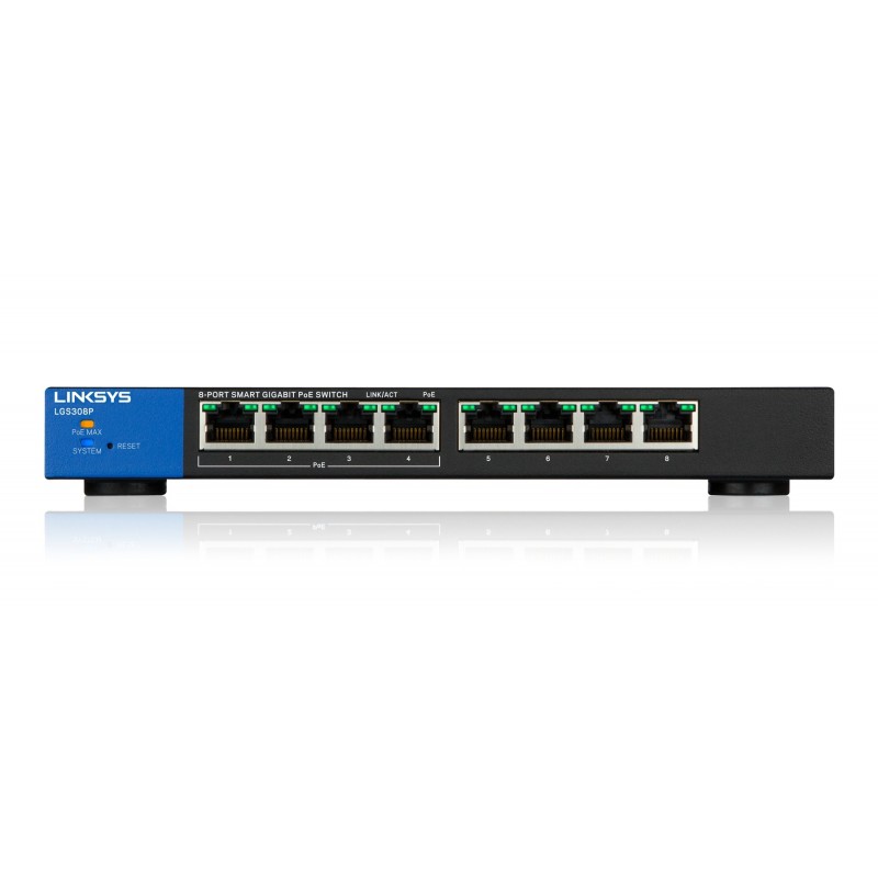 Smart Switch Gigabit PoE+ de 8 puertos (LGS308P) LGS308P-EU