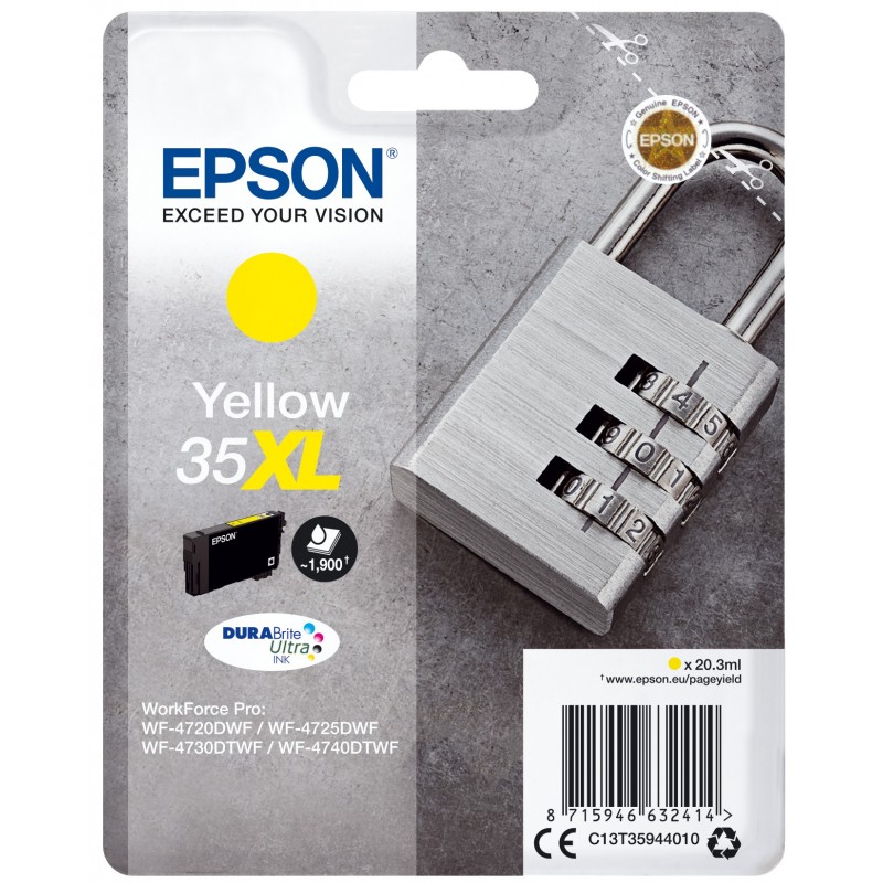 Singlepack Yellow 35XL DURABrite Ultra Ink C13T35944010