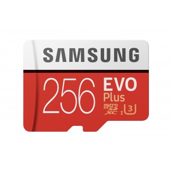 Samsung EVO Plus MB-MC256G 256GB MicroSDXC Clase 10 Rojo, Blanco MB-MC256GA EU