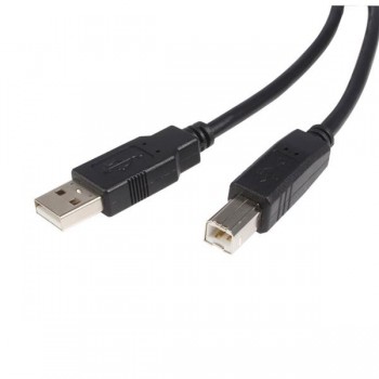 StarTech.com Cable USB de 4,5m para Impresora - 1x USB A Macho - 1x USB B Macho - Adaptador Negro, 4 USB2HAB15