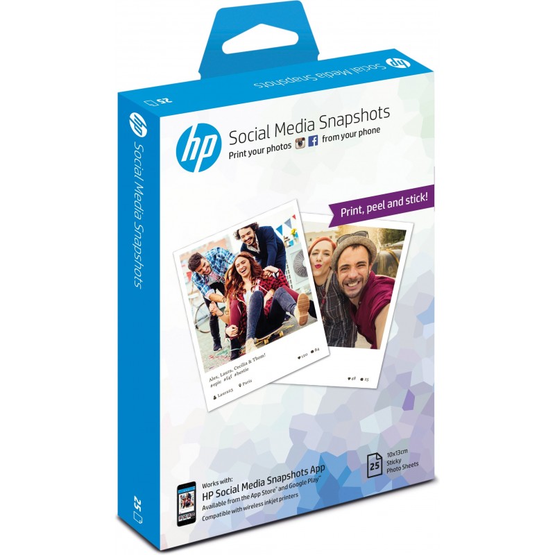HP Social Media Snapshots 25s 10x13cm W2G60A