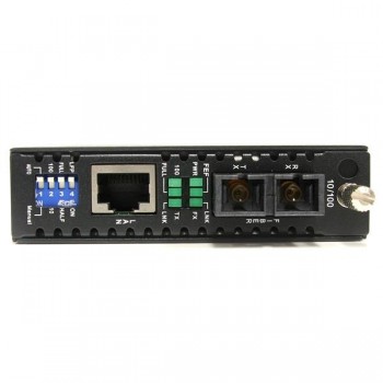 StarTech.com Conversor de Medios Ethernet 10 100 Mbps a Fibra Modo Único Monomodo Conector SC - 30km ET90110SM302