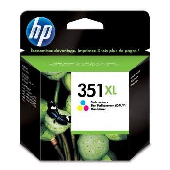 Cartucho de tinta original HP 351XL de alta capacidad tri-color CB338EE