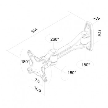 Newstar Soporte de pared LCD LED TFT, 10 kg, 25,4  FPMA-W1020
