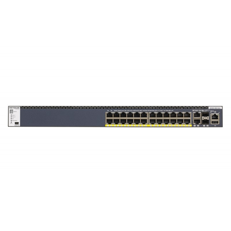 Netgear M4300-28G-PoE+ 26 puertos RJ-45 Negro GSM4328PB-100NES