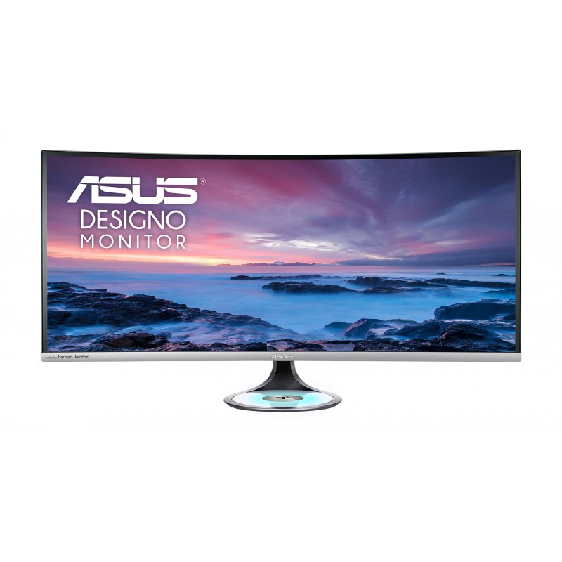 ASUS MX38VC pantalla para PC 95,2 cm (37.5") UltraWide Quad HD LED Curva Silver 90LM03B0-B01170