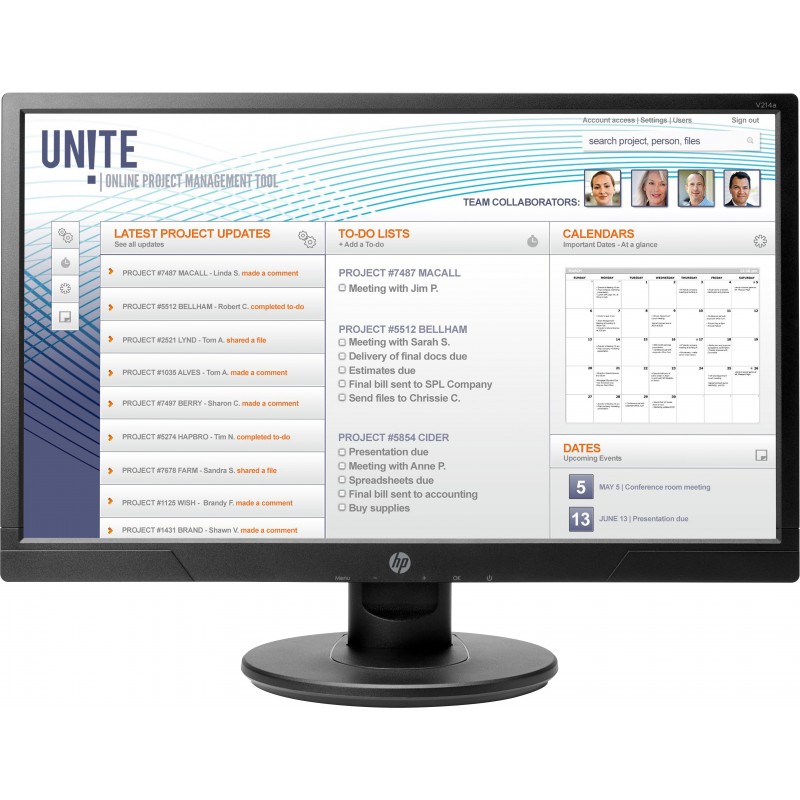 HP V214a 20.7-inch Monitor, 52,6 cm (20.7"), 1920  1FR84AA