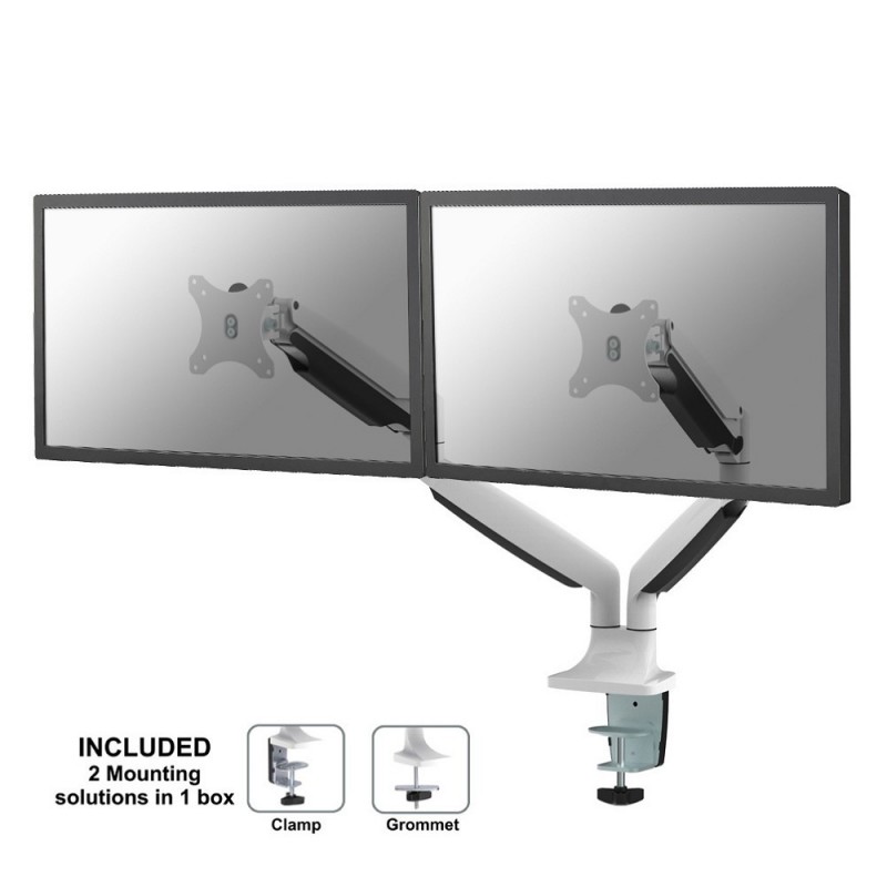 Newstar NM-D750DWHITE, Abrazadera Atornillado, 18 