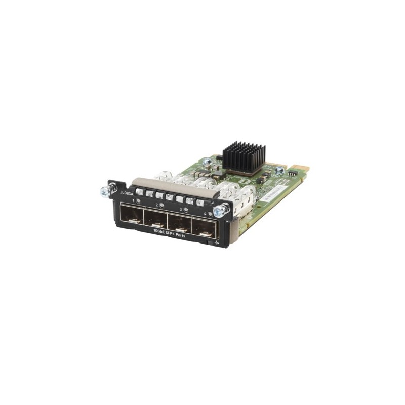 Hewlett Packard Enterprise Aruba 3810M 4SFP+ Module, SFP+, 10 Gbit s, Aruba 3810M, 74,2 x 130,8 x 27 JL083A
