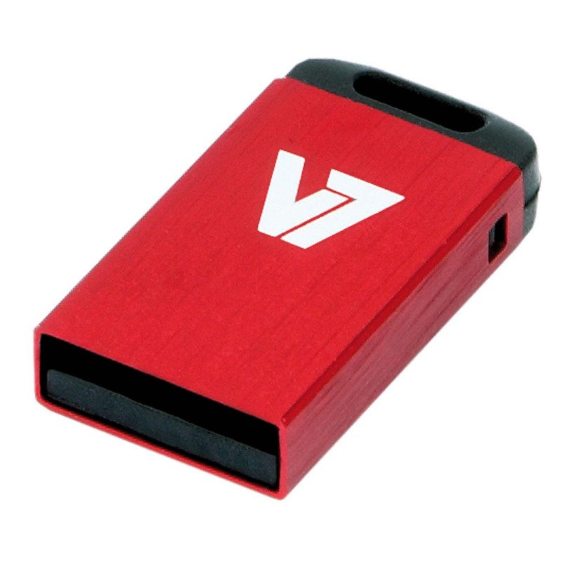 V7 Unidad de memoria flash USB 2.0 nano 32 GB, roja VU232GCR-RED-2E