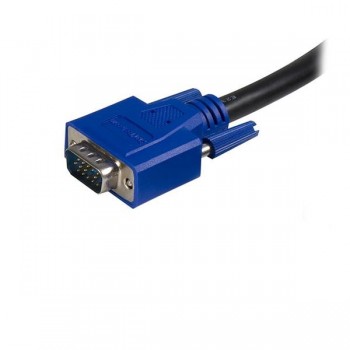 StarTech.com Cable KVM de 1,8m Todo en Uno VGA USB A USB B HD15 - 6ft Pies 2 en 1, 1,8 m, 400 g, Neg SVUSB2N1_6