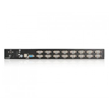 StarTech.com Conmutador Switch KVM 16 Puertos de Vídeo VGA HD15 USB 2.0 USB A PS 2 - 1U Rack Estante SV1631DUSBGB