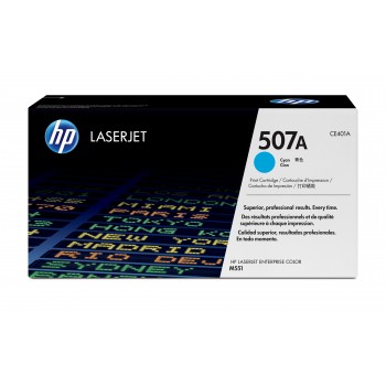 Cartucho de toner original LaserJet HP 507A cian CE401A