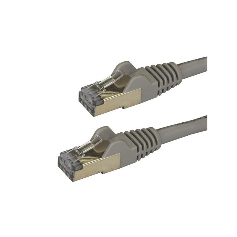 StarTech.com Cable de 2m de Red Ethernet RJ45 Cat6a Blindado STP - Cable sin Enganche Snagless - Gri 6ASPAT2MGR