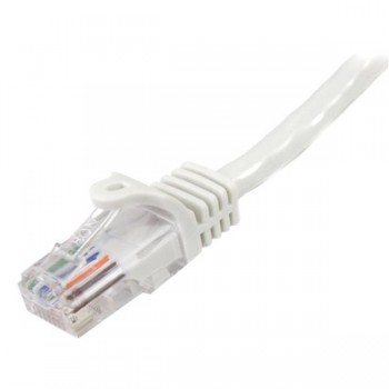 StarTech.com Cable de Red de 5m Blanco Cat5e Ethernet RJ45 sin Enganches, 5 m, Cat5e, U UTP (UTP), R 45PAT5MWH