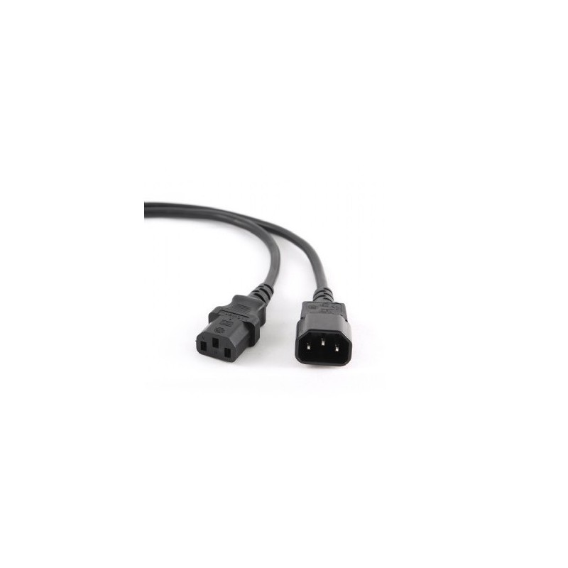 Gembird PC-189-VDE-3M 3m C14 acoplador C14 acoplador Negro cable de transmisión