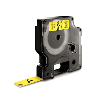 CINTA DYMO D1 12MM NEGRO AMARILLO S0720580