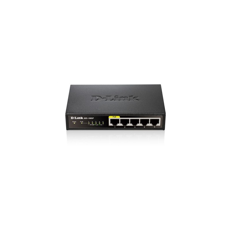 D-Link DES-1005P 5 puertos RJ-45 10 100 Mbit s Negro DES-1005P