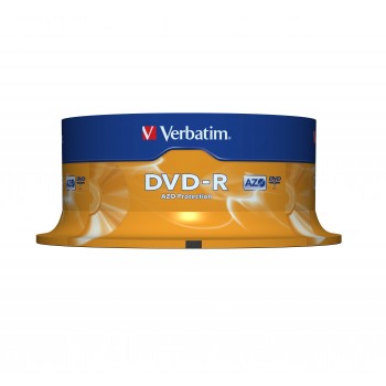 Verbatim - 25 x DVD-R 4.7 GB 16x - plateado mate - eje - soportes de almacenamiento 43522