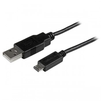 StarTech.com Cable Micro USB de 1m, USB A, Micro-USB B, Macho Macho, Níquel, Negro, PVC USBAUB1MBK