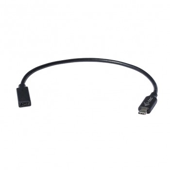 i-tec C31EXTENDCBL, USB 3.1 Type-C, USB 3.1 Type-C, Macho Hembra, 0,3 m, Negro