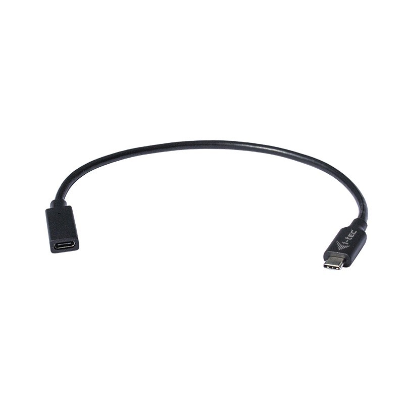 i-tec C31EXTENDCBL, USB 3.1 Type-C, USB 3.1 Type-C, Macho Hembra, 0,3 m, Negro