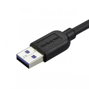 StarTech.com Cable delgado de 1m Micro USB 3.0 acodado a la derecha a USB A, 1 m, USB A, Micro-USB B USB3AU1MRS