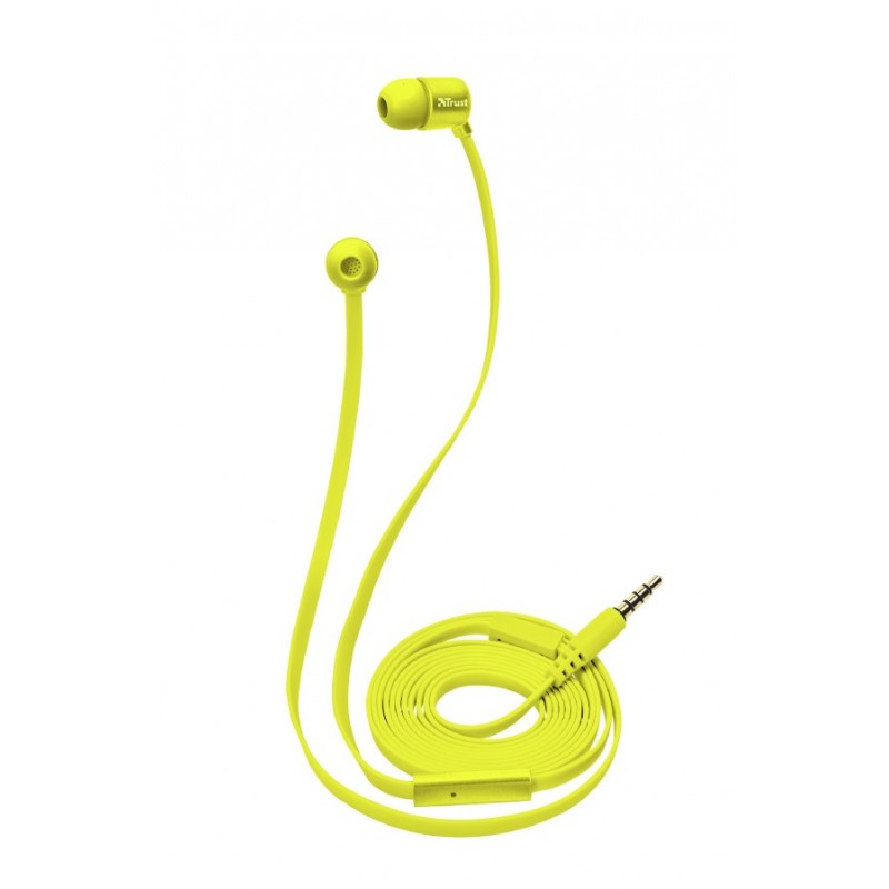 Trust Duga auriculares para móvil Binaural Dentro de oído Amarillo 22744