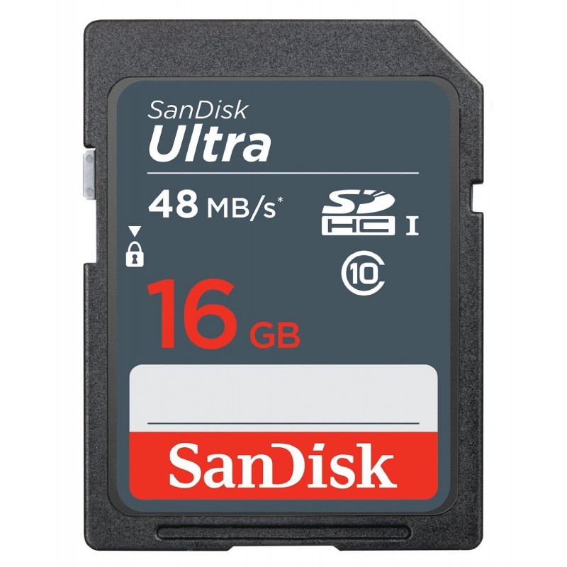 SanDisk ULTRA 16GB SDHC Clase 10 Negro SDSDUNB-016G-GN3IN
