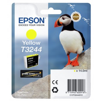 Epson T3244 Yellow, Original, Tinta a base de pigmentos, Amarillo, Epson, - SureColor SC-P400, 1 pie C13T32444010