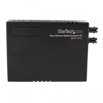 StarTech.com Conversor de Medios Ethernet 10 100 RJ45 a Fibra Óptica Multimodo ST - 2Km, 100 Mbit s, MCM110ST2EU