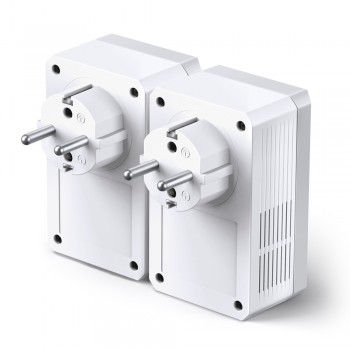 TP-LINK TL-PA4010PKIT AV500+ Powerline Kit with AC Pass Through - Puente - HomePlug AV (HPAV) - cone