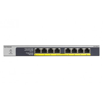 Netgear GS108LP 8 puertos RJ-45 Negro, Gris GS108LP-100EUS