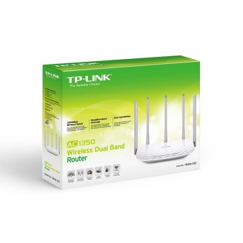 TP-LINK AC 1350 cableado 5 puertos RJ-45 10,100 Blanco ARCHER C60
