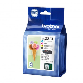 Brother LC-3213VALDR cartucho de tinta Original Negro, Cian, Magenta, Amarillo Multipack